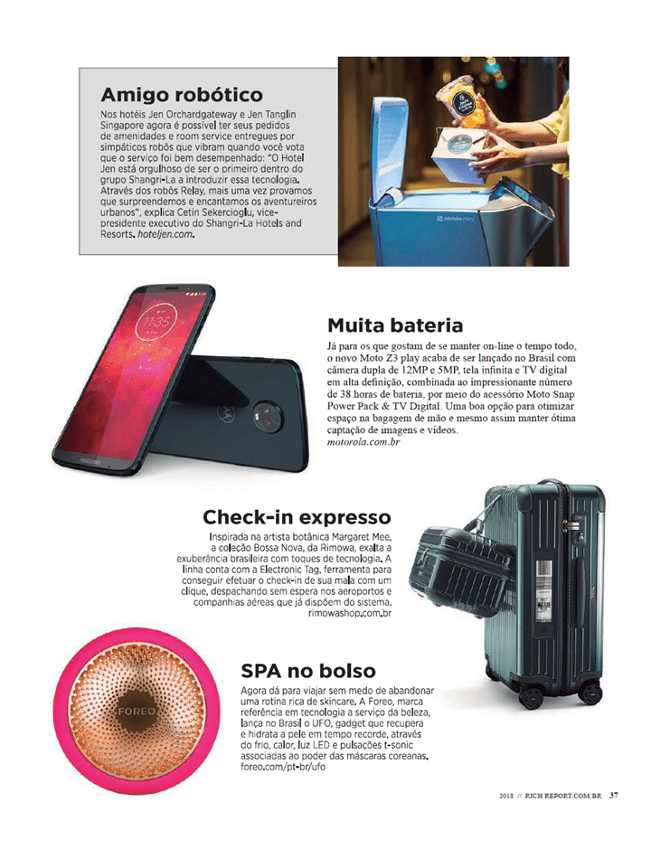 gadgets para ajudar durante a viagem - revista rich report - coluna hot spot 