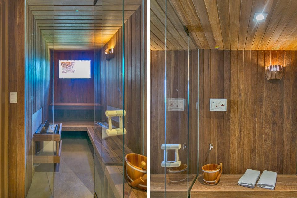 Hotel Real Villa Bella - por lá você encontra suítes com jacuzzi e sauna privativa.