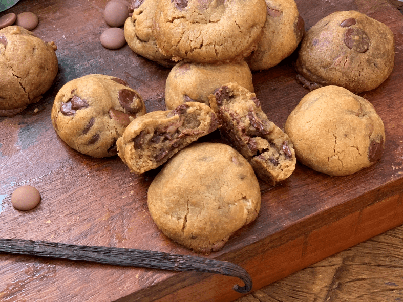 Receita: cookies de chocolate e baunilha