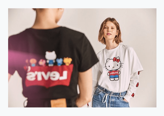 Moda - coleção Hello Kitty e Levi's - camiseta