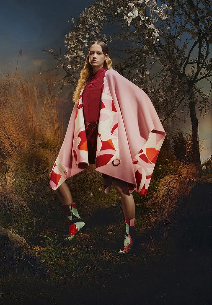Emilio Pucci Fall Winter Poncho rosa