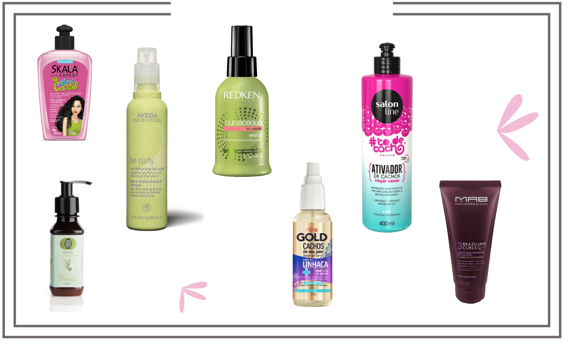 produtos finalizadores para cabelo cacheado e afro