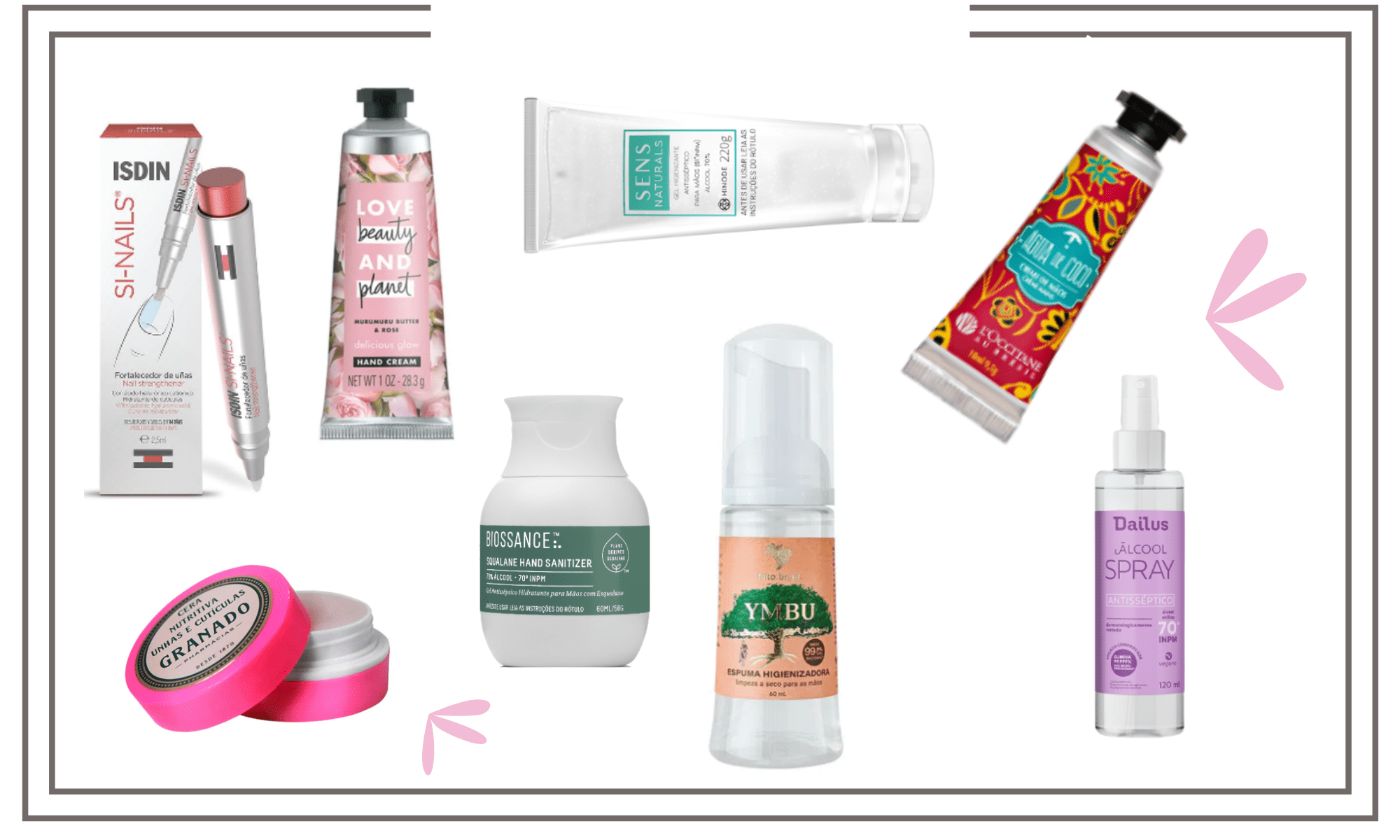 produtos para mãos e unhas