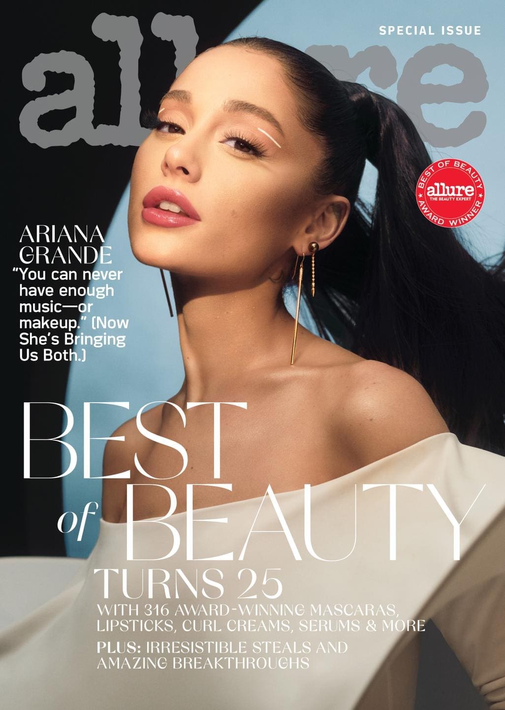 ariana grande allure capa delineado branco Ariana Grande capa Allure delineado branco