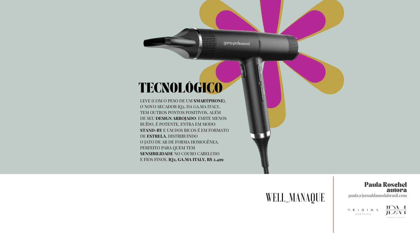 review gama italy secador iq2 silencioso e leve
