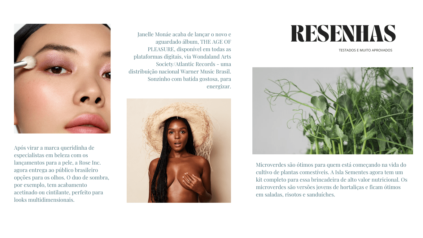 rose inc, janelle monae, isla sementes, micro greens cultivo